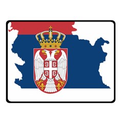 Serbia Country Europe Flag Borders Double Sided Fleece Blanket (small)  by Sapixe