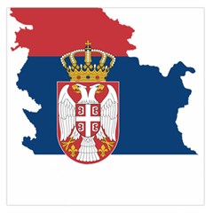 Serbia Country Europe Flag Borders Large Satin Scarf (square) by Sapixe