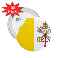 Vatican City Country Europe Flag 2 25  Buttons (100 Pack)  by Sapixe