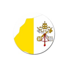 Vatican City Country Europe Flag Magnet 3  (round) by Sapixe