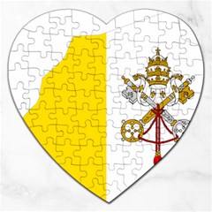 Vatican City Country Europe Flag Jigsaw Puzzle (heart) by Sapixe