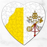 Vatican City Country Europe Flag Jigsaw Puzzle (Heart) Front