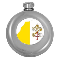 Vatican City Country Europe Flag Round Hip Flask (5 Oz) by Sapixe