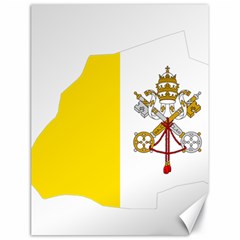 Vatican City Country Europe Flag Canvas 18  X 24  by Sapixe