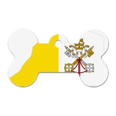 Vatican City Country Europe Flag Dog Tag Bone (two Sides) by Sapixe