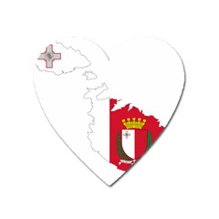 Malta Country Europe Flag Borders Heart Magnet by Sapixe