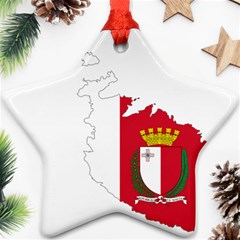 Malta Country Europe Flag Borders Star Ornament (two Sides) by Sapixe