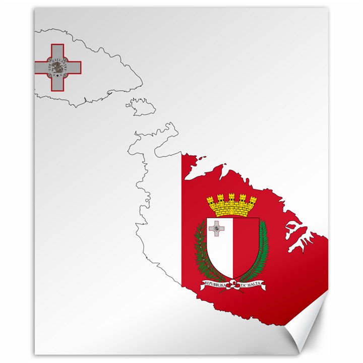 Malta Country Europe Flag Borders Canvas 20  x 24 