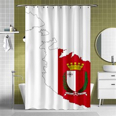 Malta Country Europe Flag Borders Shower Curtain 48  X 72  (small)  by Sapixe