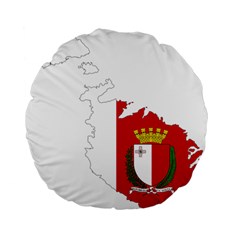 Malta Country Europe Flag Borders Standard 15  Premium Round Cushions by Sapixe