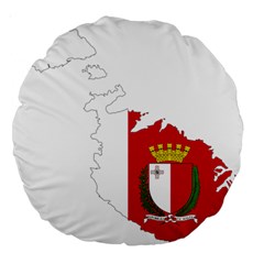 Malta Country Europe Flag Borders Large 18  Premium Round Cushions by Sapixe