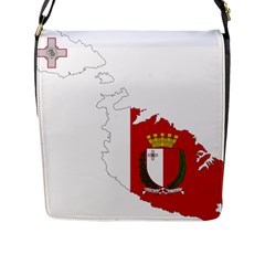 Malta Country Europe Flag Borders Flap Closure Messenger Bag (l) by Sapixe