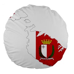 Malta Country Europe Flag Borders Large 18  Premium Flano Round Cushions by Sapixe