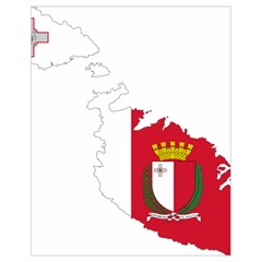 Malta Country Europe Flag Borders Drawstring Bag (small) by Sapixe