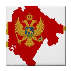 Montenegro Country Europe Flag Tile Coaster by Sapixe