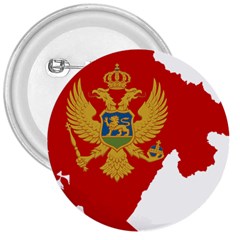 Montenegro Country Europe Flag 3  Buttons by Sapixe