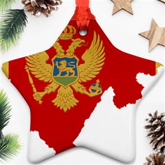 Montenegro Country Europe Flag Ornament (star) by Sapixe