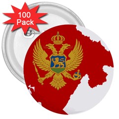 Montenegro Country Europe Flag 3  Buttons (100 Pack)  by Sapixe