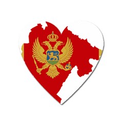 Montenegro Country Europe Flag Heart Magnet by Sapixe