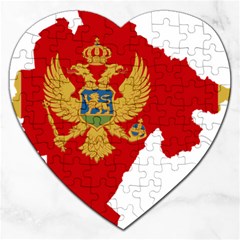 Montenegro Country Europe Flag Jigsaw Puzzle (heart) by Sapixe