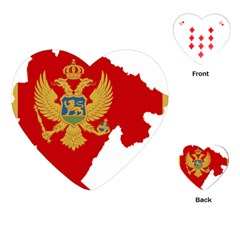 Montenegro Country Europe Flag Playing Cards Single Design (heart) by Sapixe