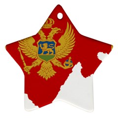 Montenegro Country Europe Flag Star Ornament (two Sides) by Sapixe