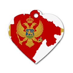 Montenegro Country Europe Flag Dog Tag Heart (one Side) by Sapixe