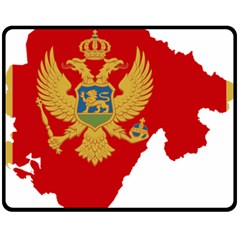 Montenegro Country Europe Flag Fleece Blanket (medium)  by Sapixe