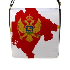 Montenegro Country Europe Flag Flap Closure Messenger Bag (l) by Sapixe