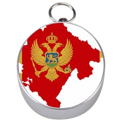 Montenegro Country Europe Flag Silver Compasses by Sapixe