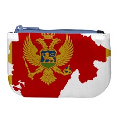 Montenegro Country Europe Flag Large Coin Purse by Sapixe