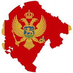 Montenegro Country Europe Flag Wooden Puzzle Round by Sapixe