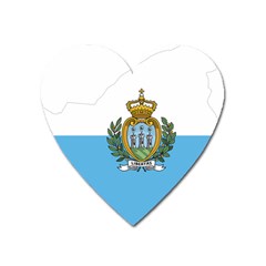 San Marino Country Europe Flag Heart Magnet by Sapixe