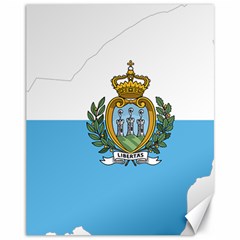 San Marino Country Europe Flag Canvas 11  X 14  by Sapixe