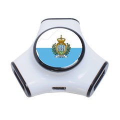 San Marino Country Europe Flag 3-port Usb Hub by Sapixe