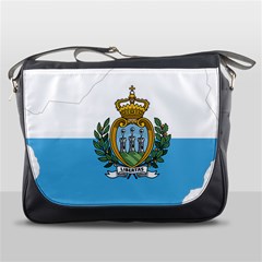 San Marino Country Europe Flag Messenger Bag by Sapixe