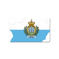 San Marino Country Europe Flag Magnet (name Card) by Sapixe