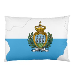 San Marino Country Europe Flag Pillow Case by Sapixe