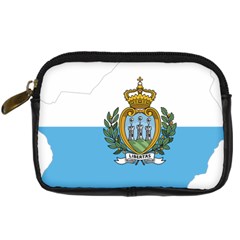 San Marino Country Europe Flag Digital Camera Leather Case by Sapixe