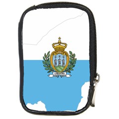 San Marino Country Europe Flag Compact Camera Leather Case by Sapixe