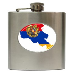 Borders Country Flag Geography Map Hip Flask (6 Oz) by Sapixe