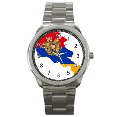 Borders Country Flag Geography Map Sport Metal Watch by Sapixe