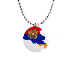 Borders Country Flag Geography Map 1  Button Necklace by Sapixe