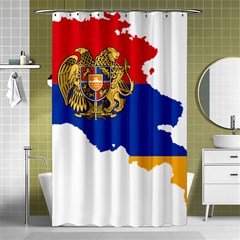 Borders Country Flag Geography Map Shower Curtain 48  X 72  (small)  by Sapixe