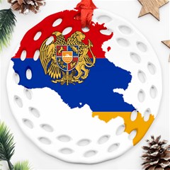 Borders Country Flag Geography Map Round Filigree Ornament (two Sides) by Sapixe