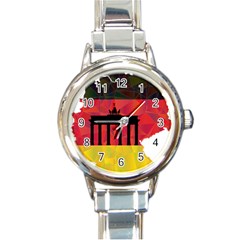 Republic Germany Deutschland Map Round Italian Charm Watch by Sapixe