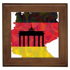 Republic Germany Deutschland Map Framed Tile by Sapixe