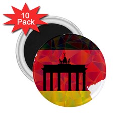 Republic Germany Deutschland Map 2 25  Magnets (10 Pack)  by Sapixe