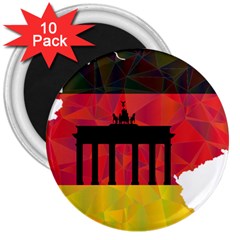 Republic Germany Deutschland Map 3  Magnets (10 Pack)  by Sapixe