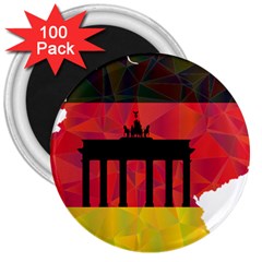 Republic Germany Deutschland Map 3  Magnets (100 Pack) by Sapixe